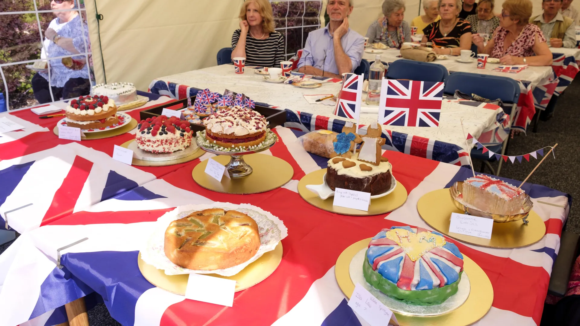 Cakes on table