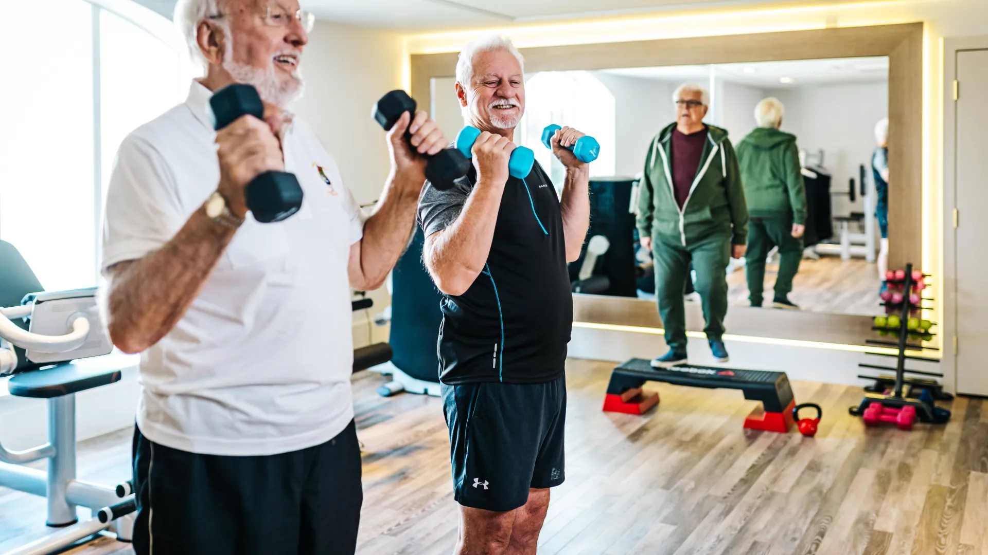 Men working out