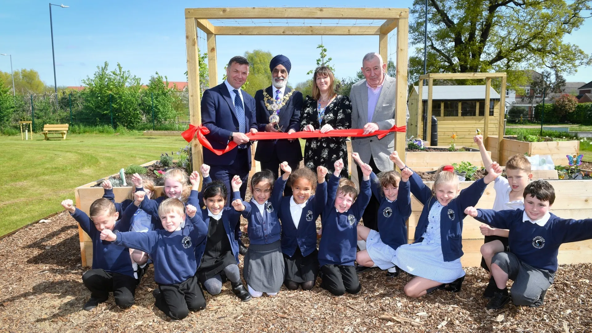 Group of kids and adults