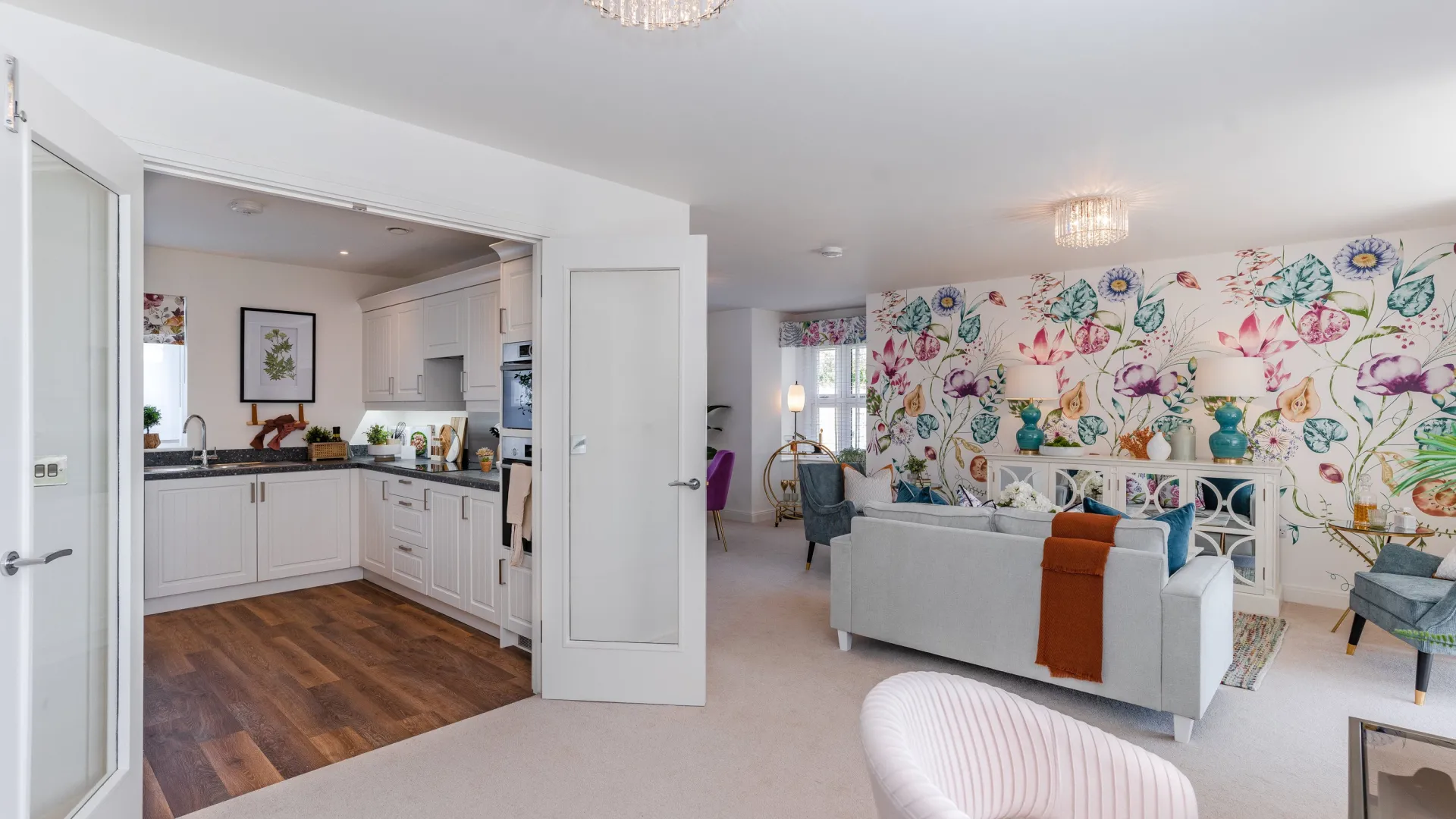 Living room and kitchen