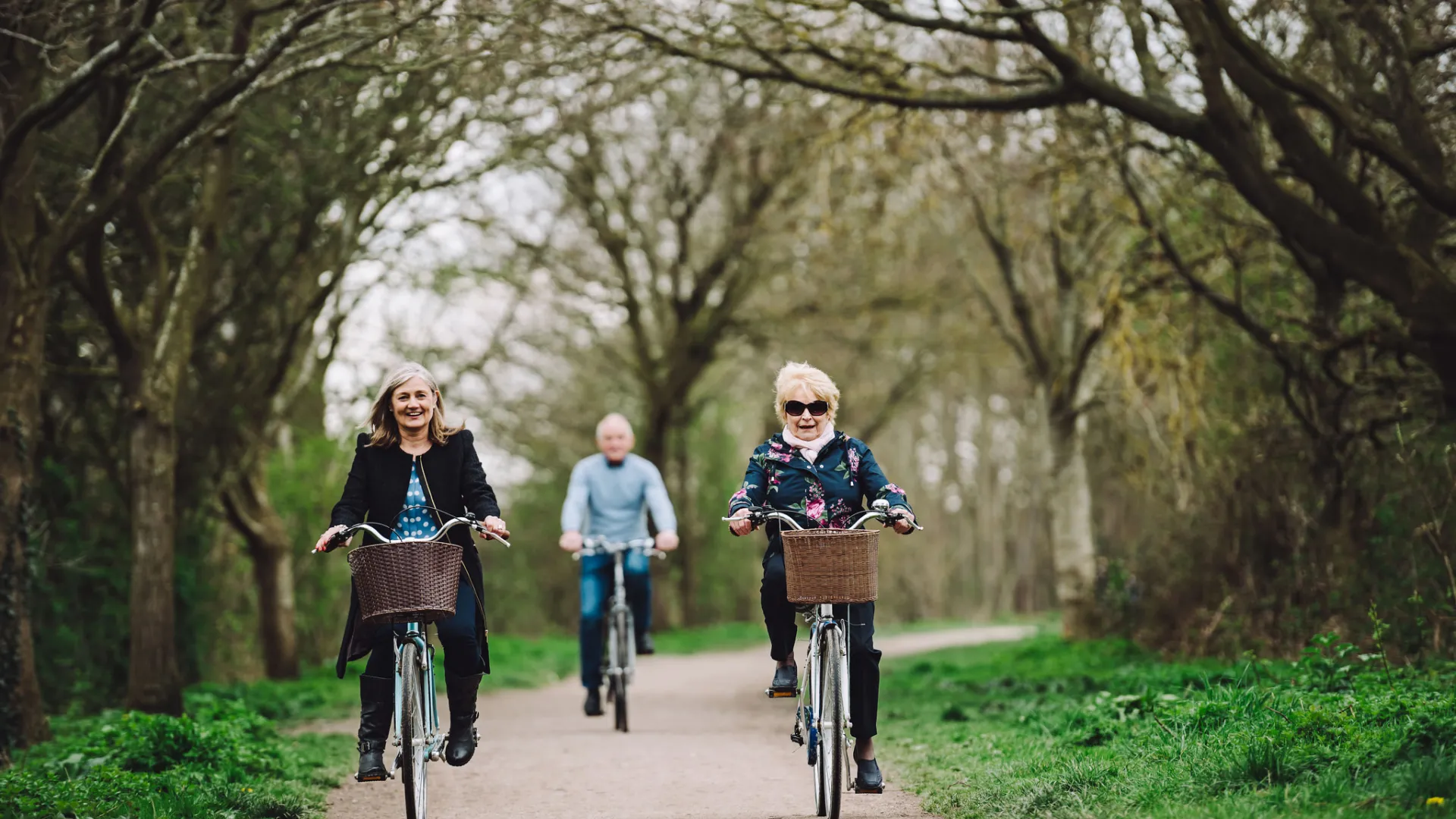 Cycling through the woods