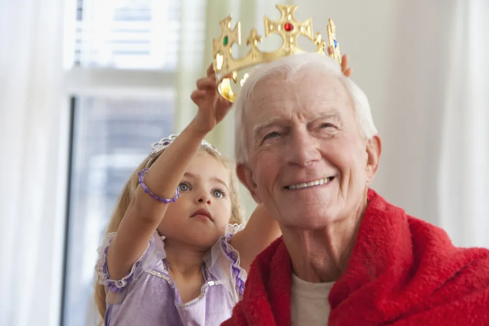 Coronation granddaughter and granddad