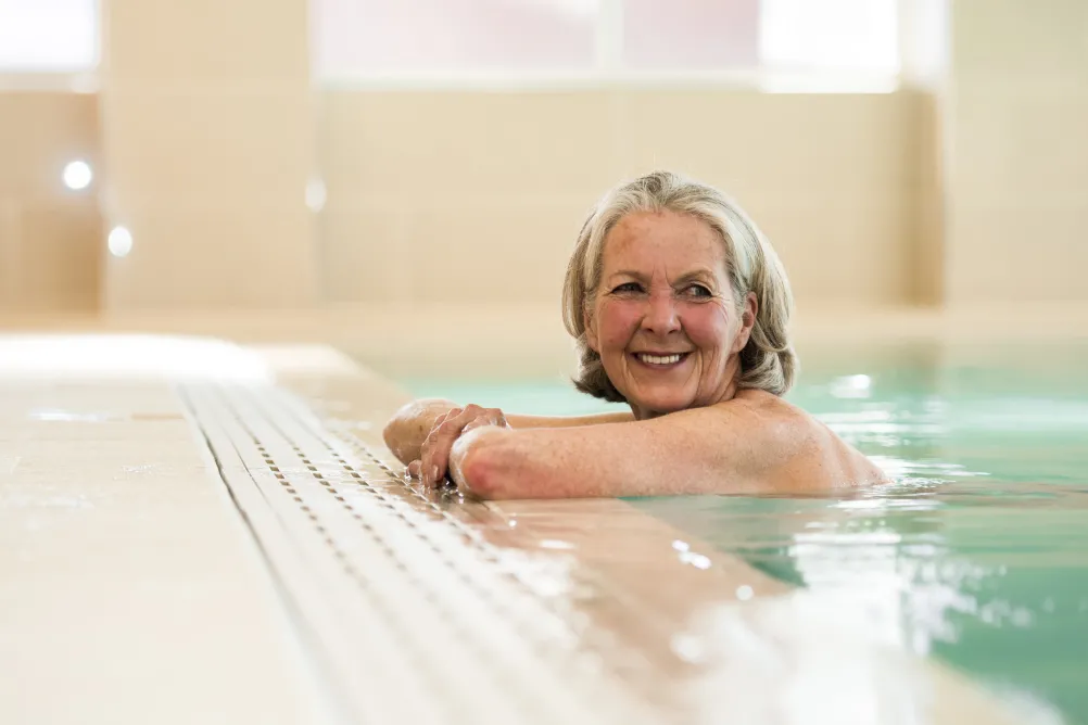Woman in pool