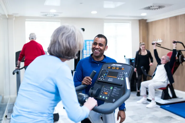 Woman working out in the gym