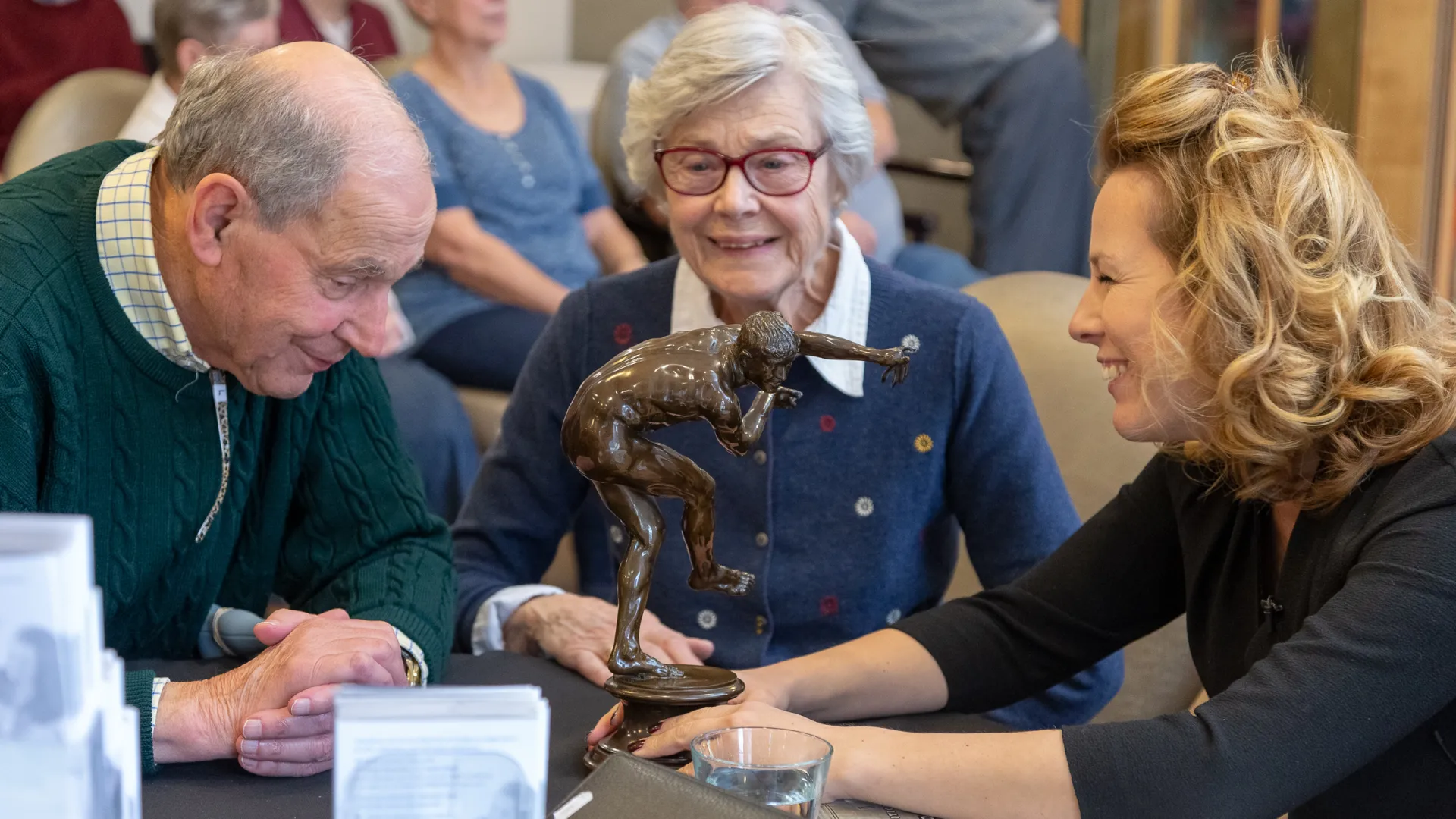 Christina Trevanion values a sculpture at Durrants Village