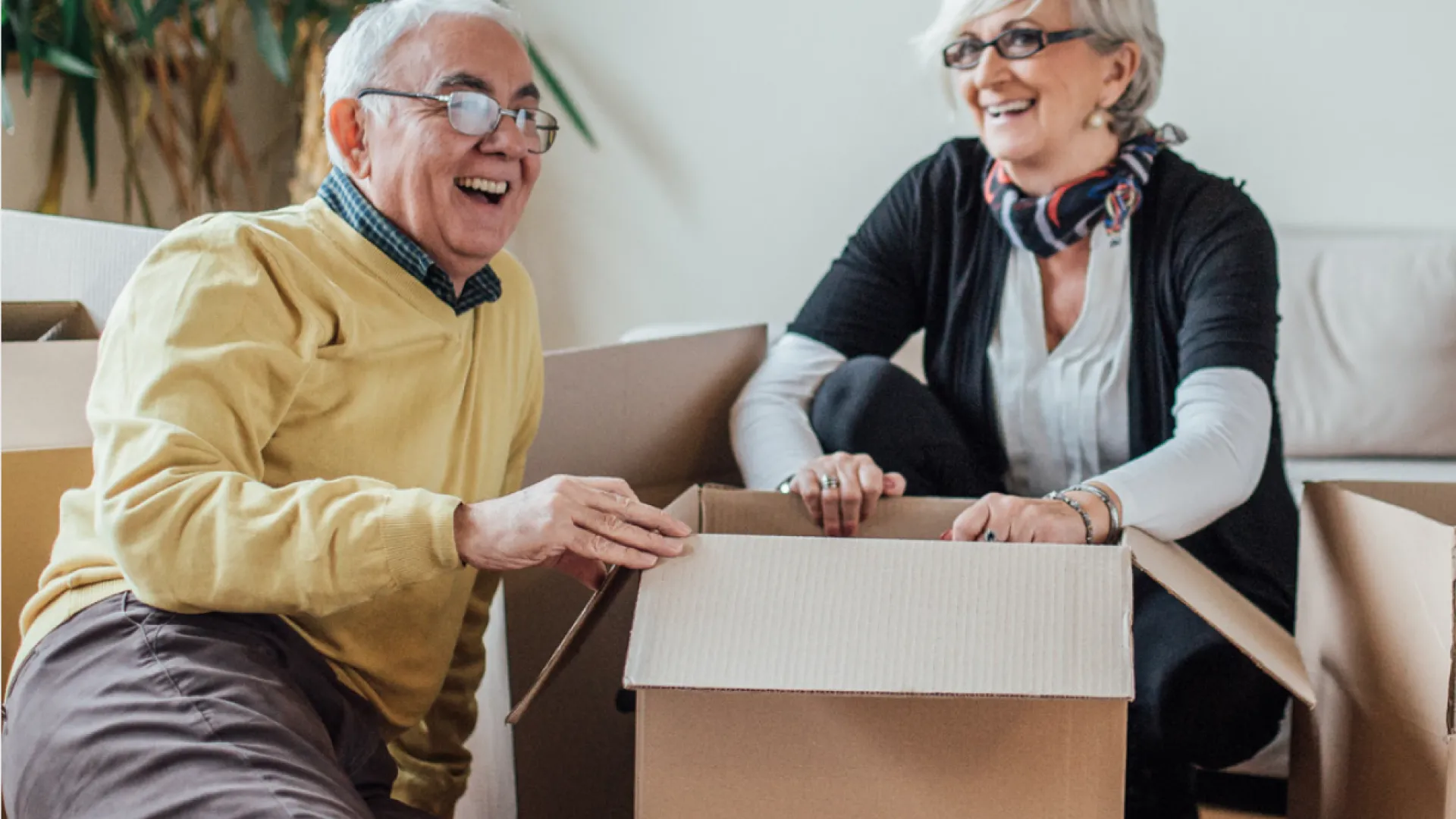 An Older Couple Moving