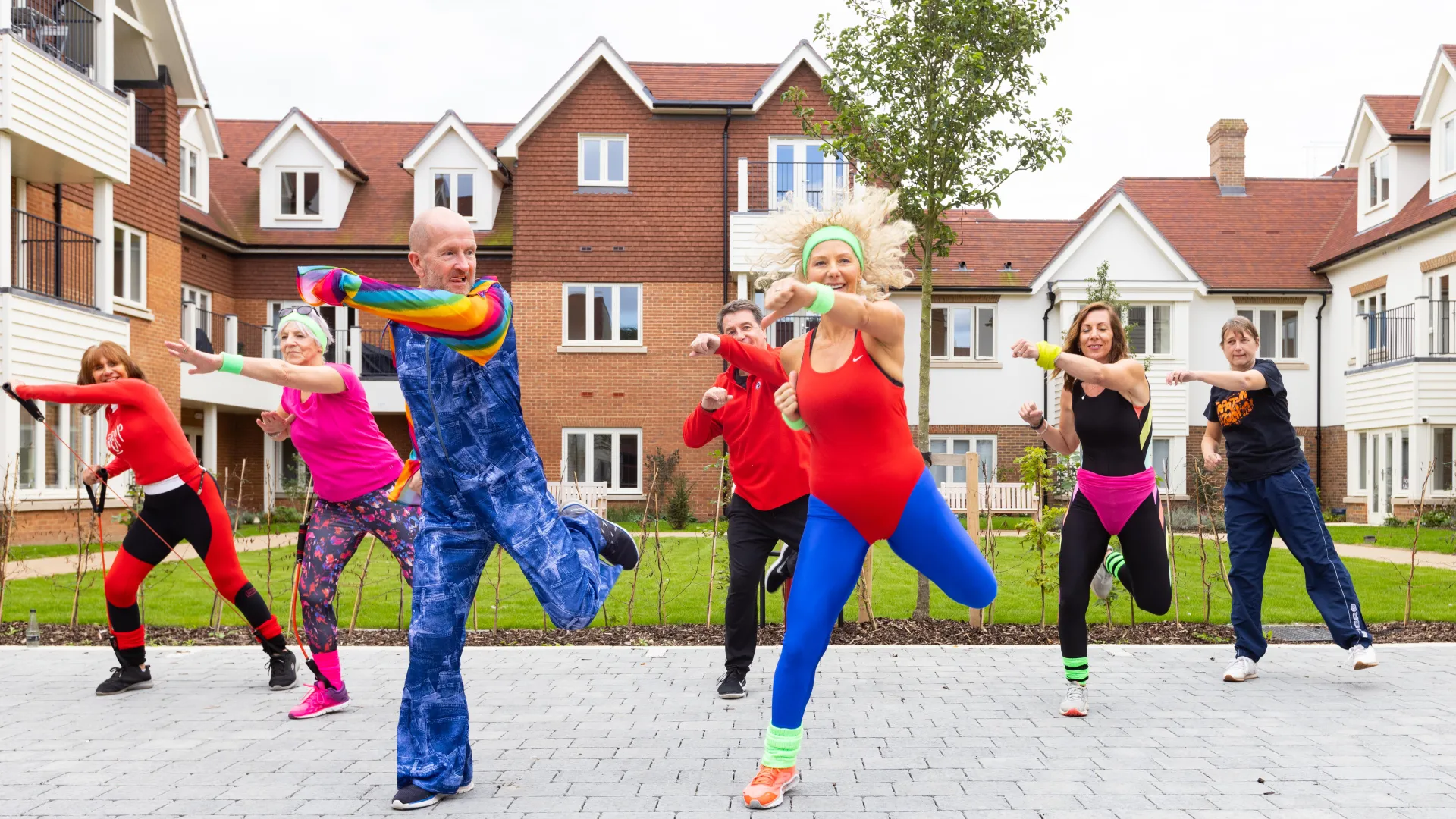 Eddie the Eagle visits Ledian Gardens to encourage pensioners to keep fit