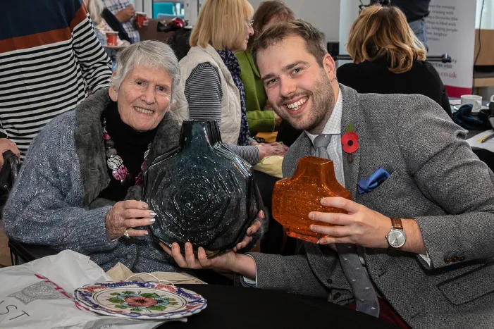 Timothy Medhurst values some vases at Bramshott Place